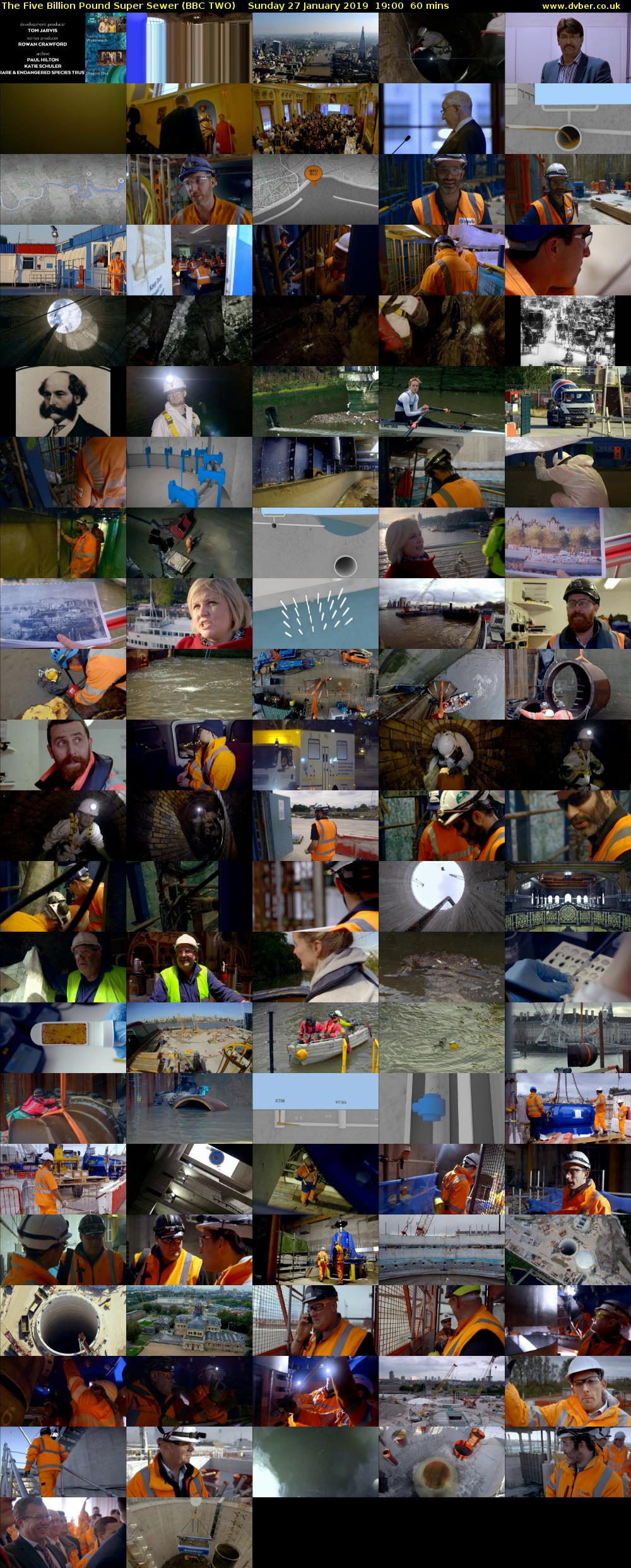 The Five Billion Pound Super Sewer (BBC TWO) Sunday 27 January 2019 19:00 - 20:00