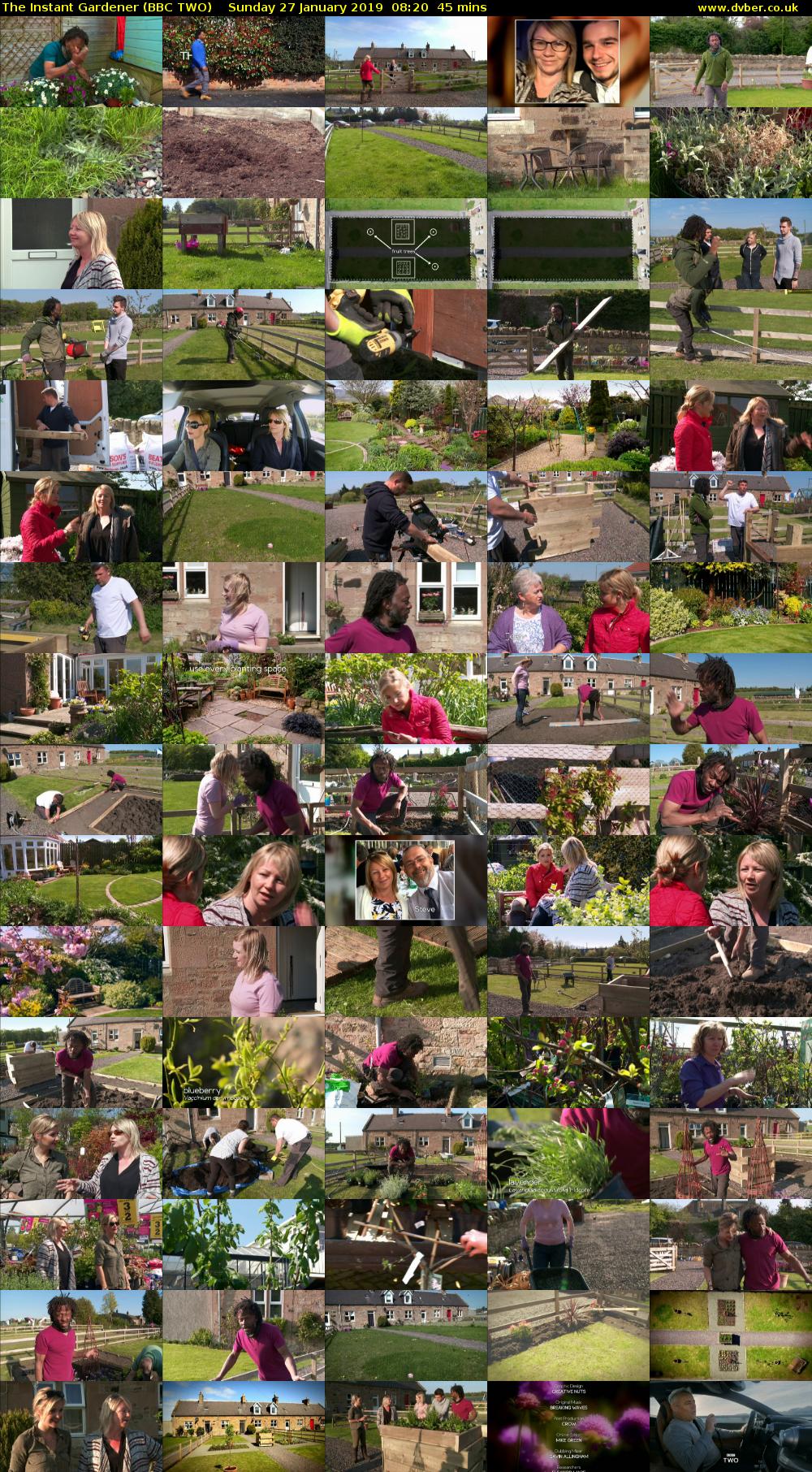 The Instant Gardener (BBC TWO) Sunday 27 January 2019 08:20 - 09:05