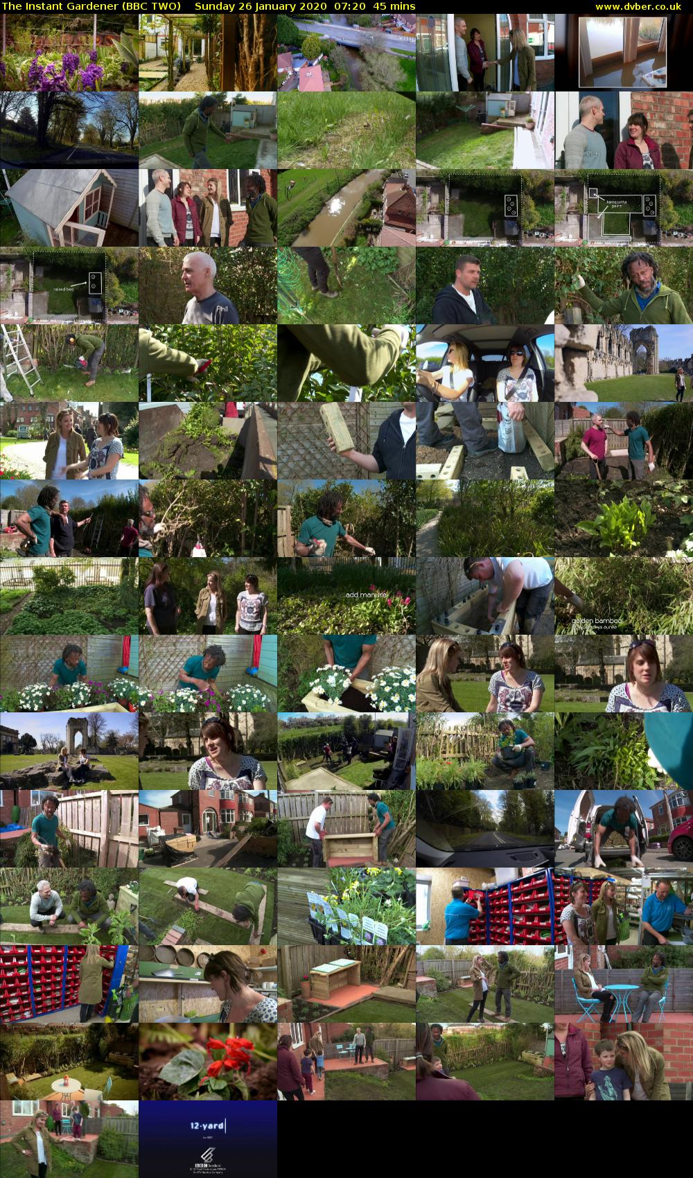 The Instant Gardener (BBC TWO) Sunday 26 January 2020 07:20 - 08:05