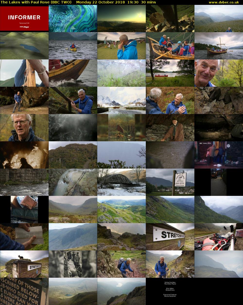 The Lakes with Paul Rose (BBC TWO) Monday 22 October 2018 19:30 - 20:00