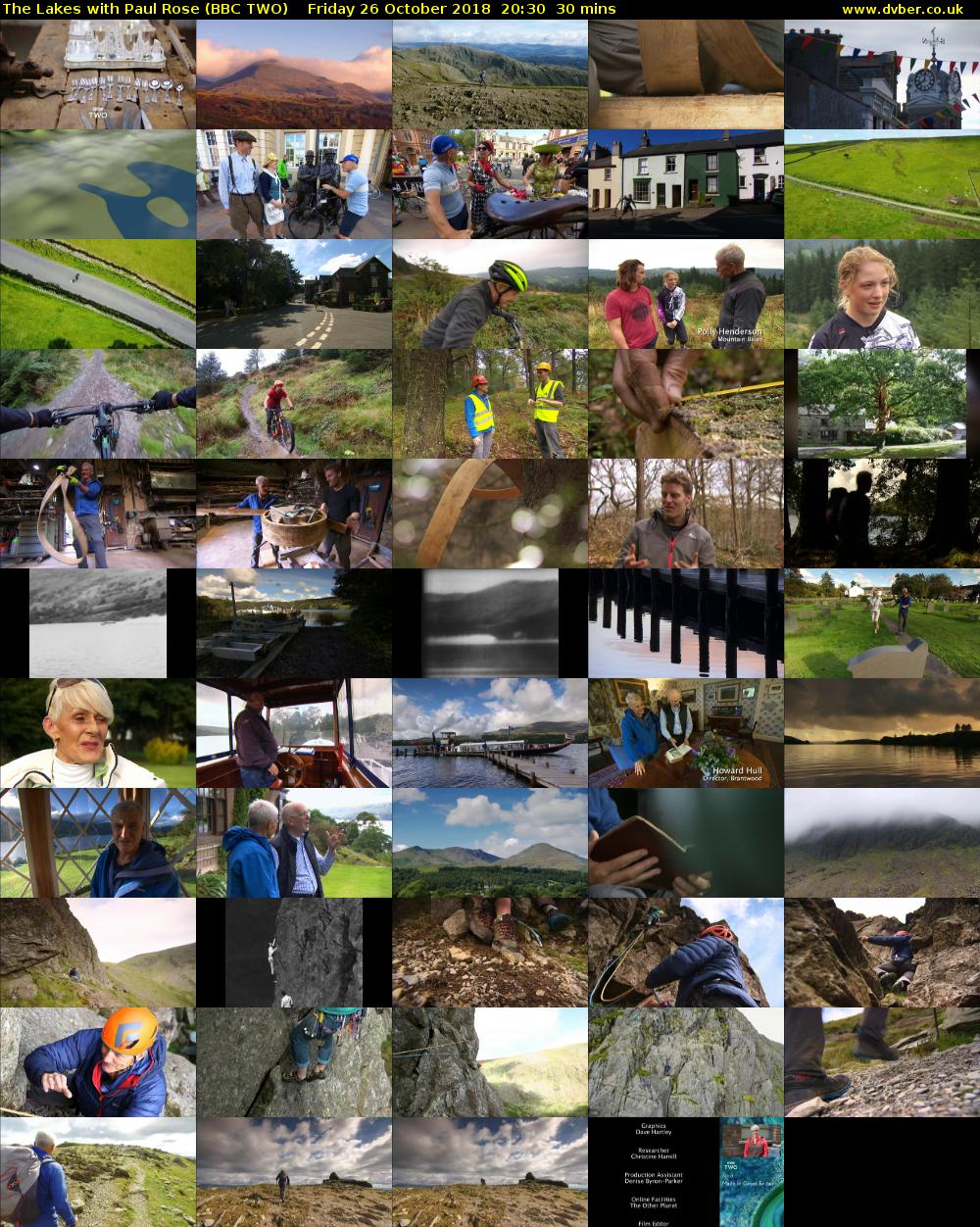 The Lakes with Paul Rose (BBC TWO) Friday 26 October 2018 20:30 - 21:00