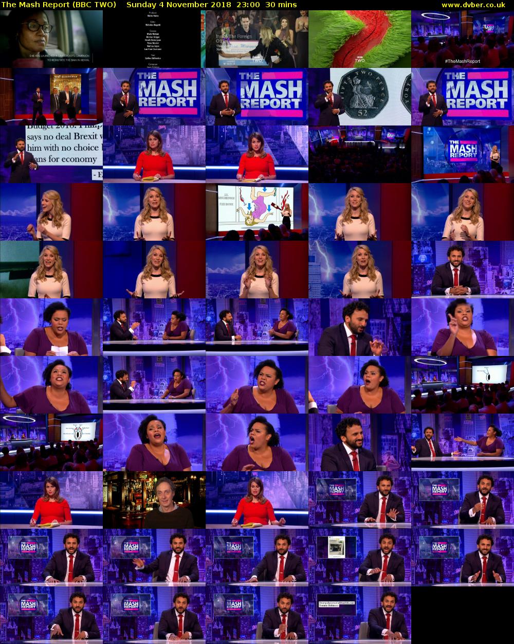 The Mash Report (BBC TWO) Sunday 4 November 2018 23:00 - 23:30