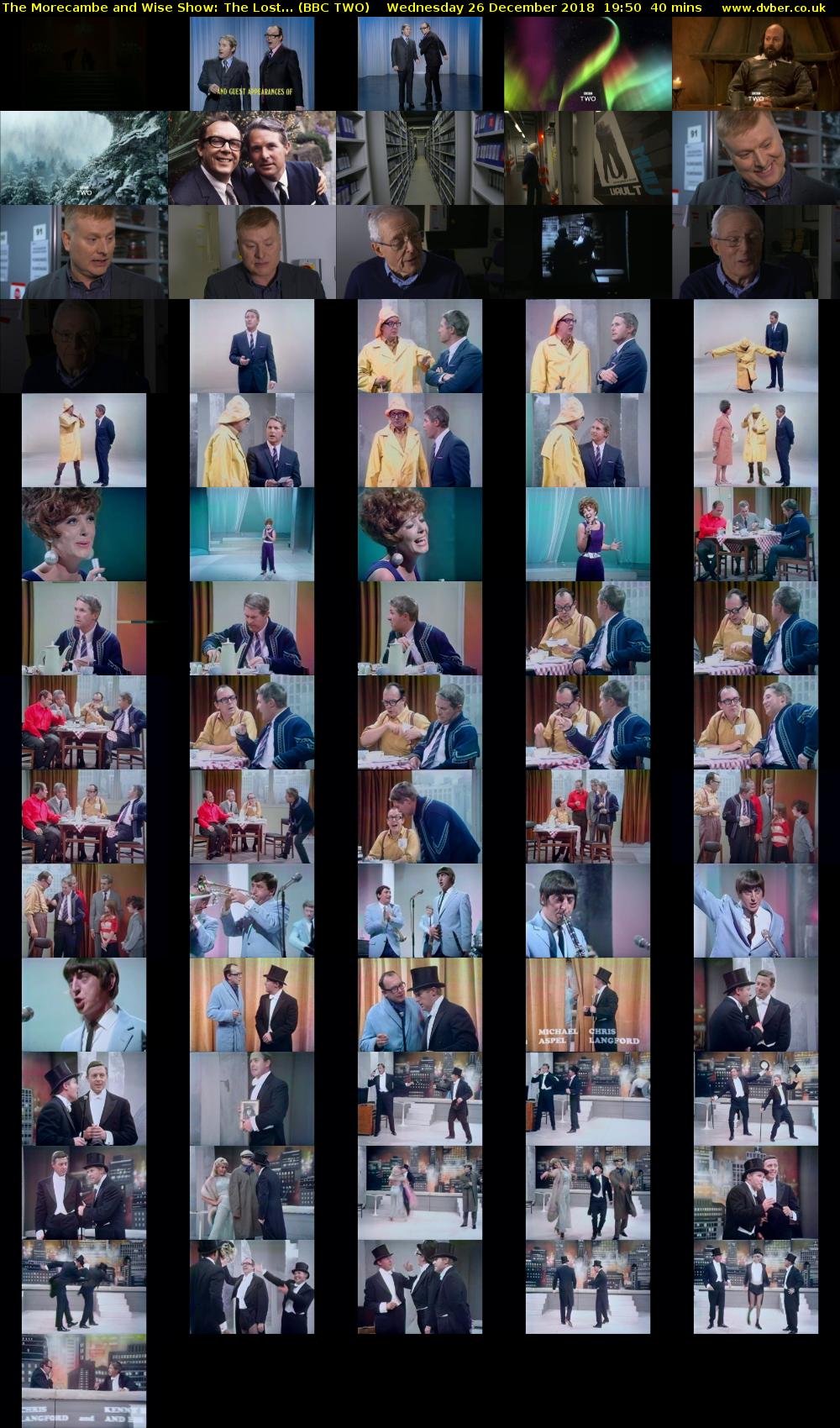 The Morecambe and Wise Show: The Lost... (BBC TWO) Wednesday 26 December 2018 19:50 - 20:30