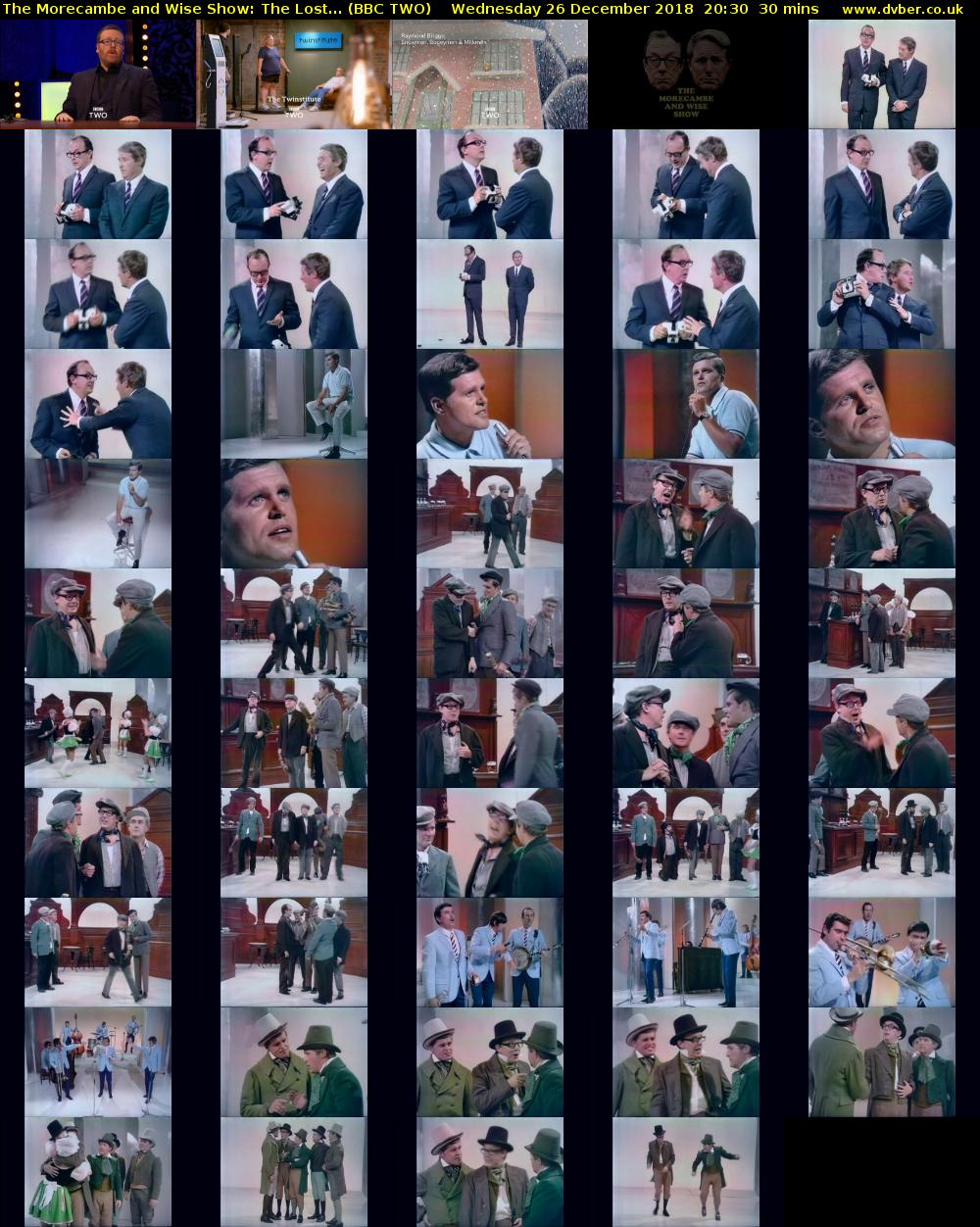 The Morecambe and Wise Show: The Lost... (BBC TWO) Wednesday 26 December 2018 20:30 - 21:00