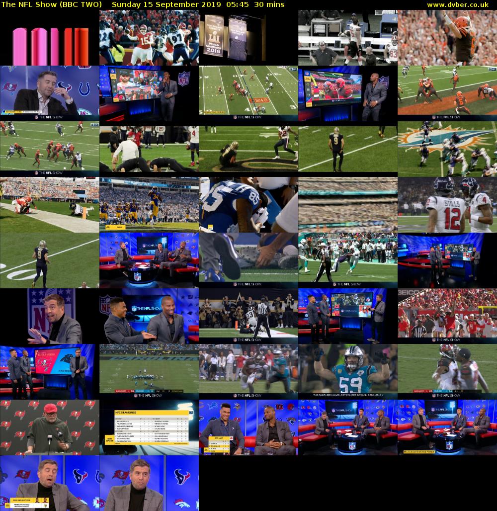 The NFL Show (BBC TWO) Sunday 15 September 2019 05:45 - 06:15