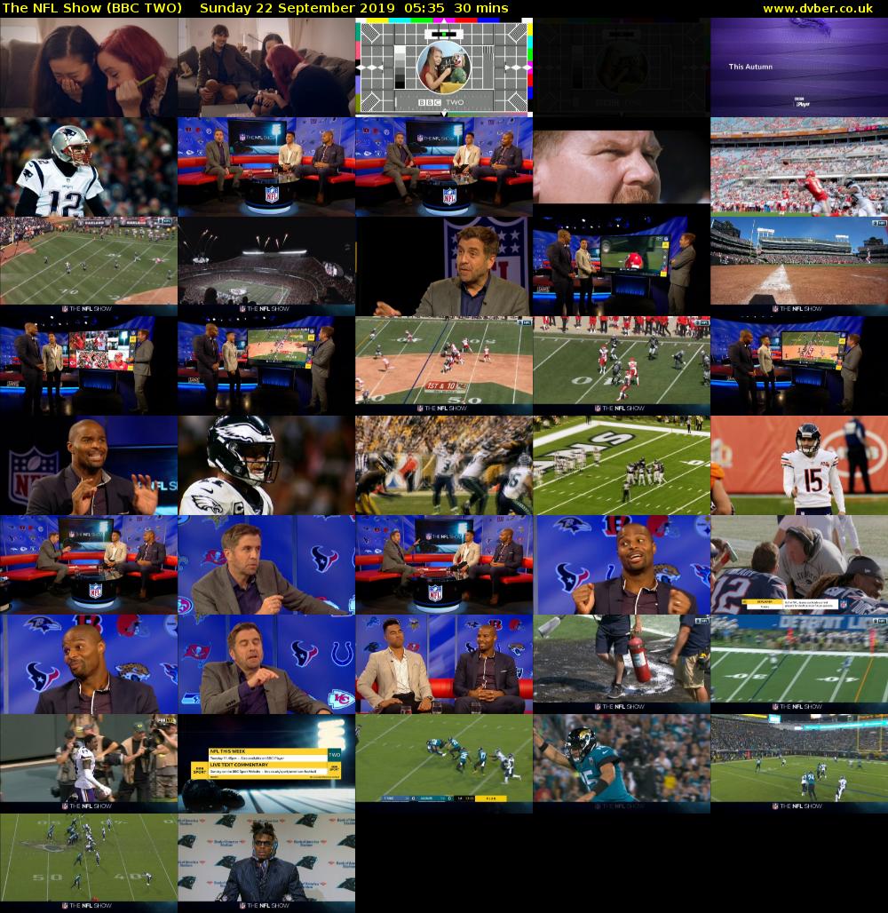 The NFL Show (BBC TWO) Sunday 22 September 2019 05:35 - 06:05