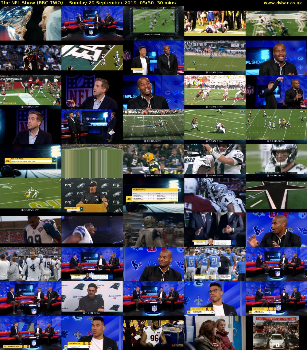 The NFL Show (BBC TWO) Sunday 29 September 2019 05:50 - 06:20
