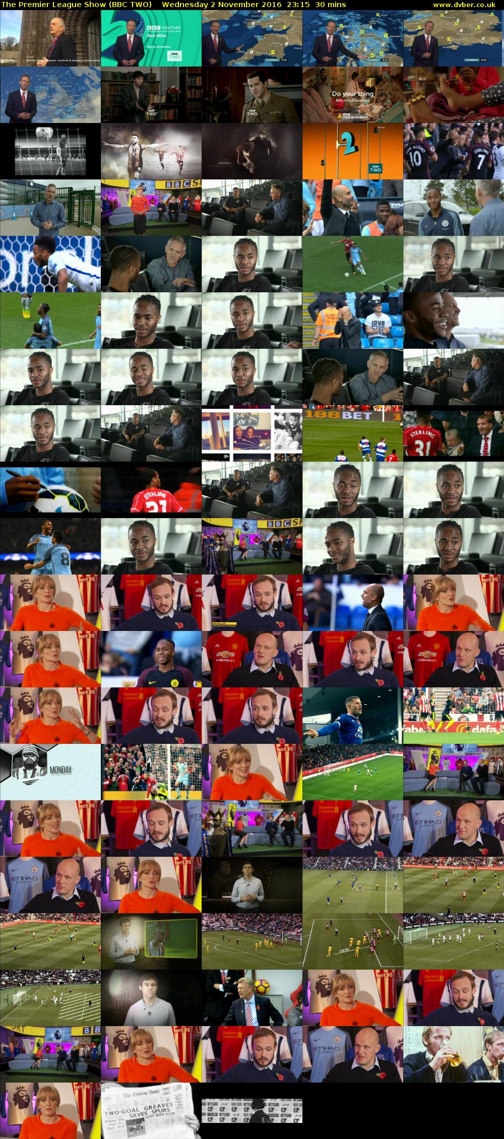 The Premier League Show (BBC TWO) Wednesday 2 November 2016 23:15 - 23:45