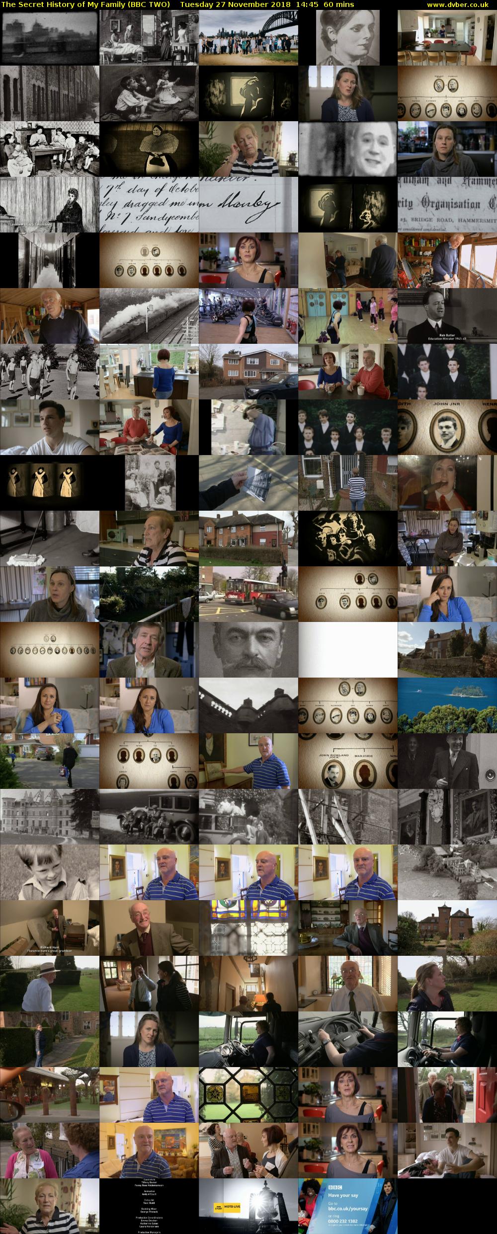 The Secret History of My Family (BBC TWO) Tuesday 27 November 2018 14:45 - 15:45