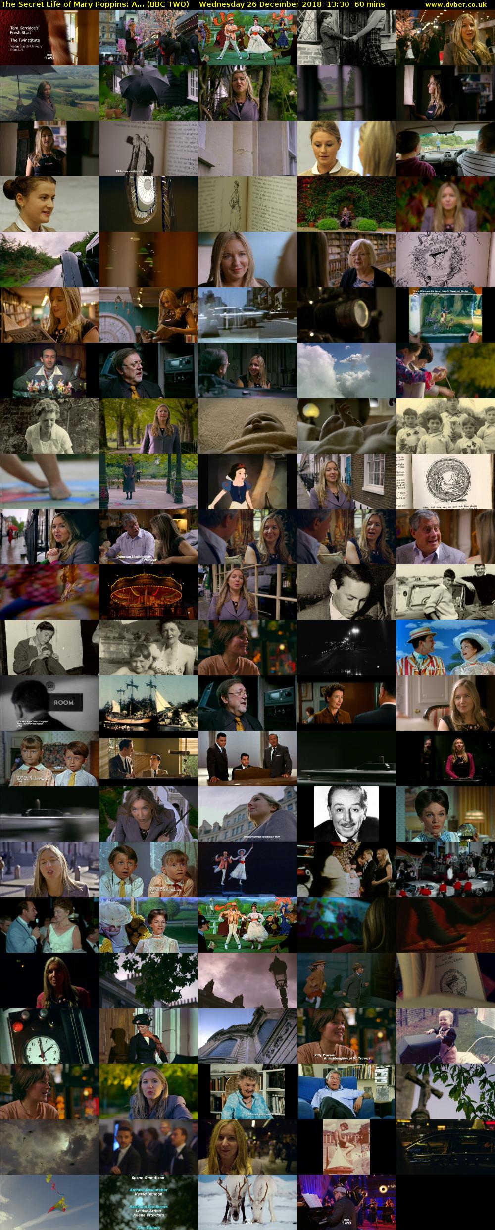 The Secret Life of Mary Poppins: A... (BBC TWO) Wednesday 26 December 2018 13:30 - 14:30