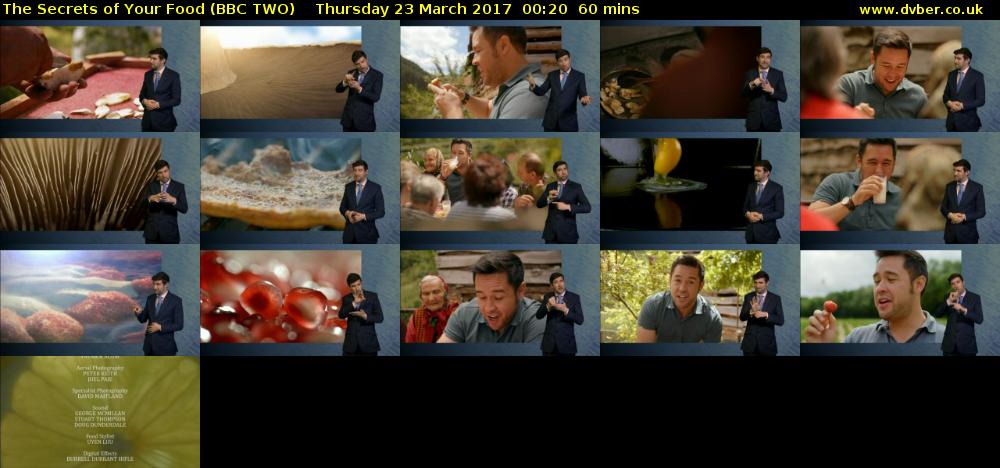 The Secrets of Your Food (BBC TWO) Thursday 23 March 2017 00:20 - 01:20