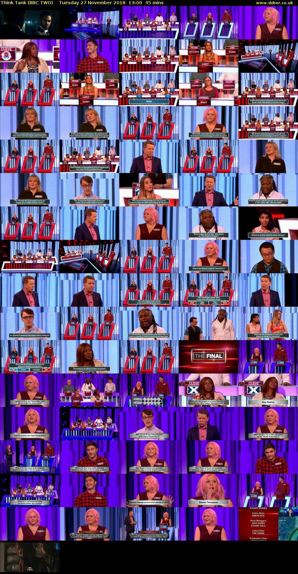 Think Tank (BBC TWO) Tuesday 27 November 2018 13:00 - 13:45