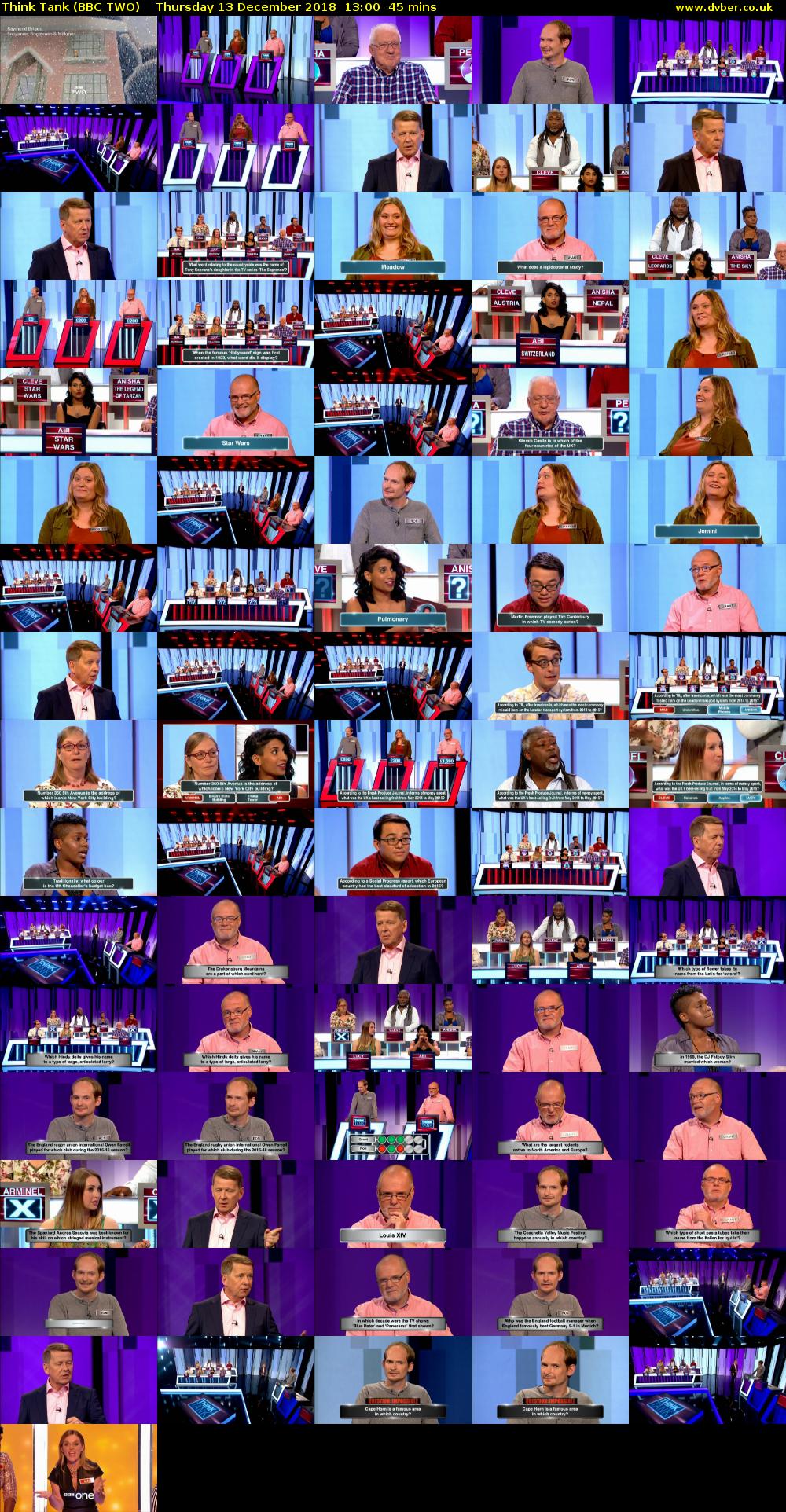 Think Tank (BBC TWO) Thursday 13 December 2018 13:00 - 13:45