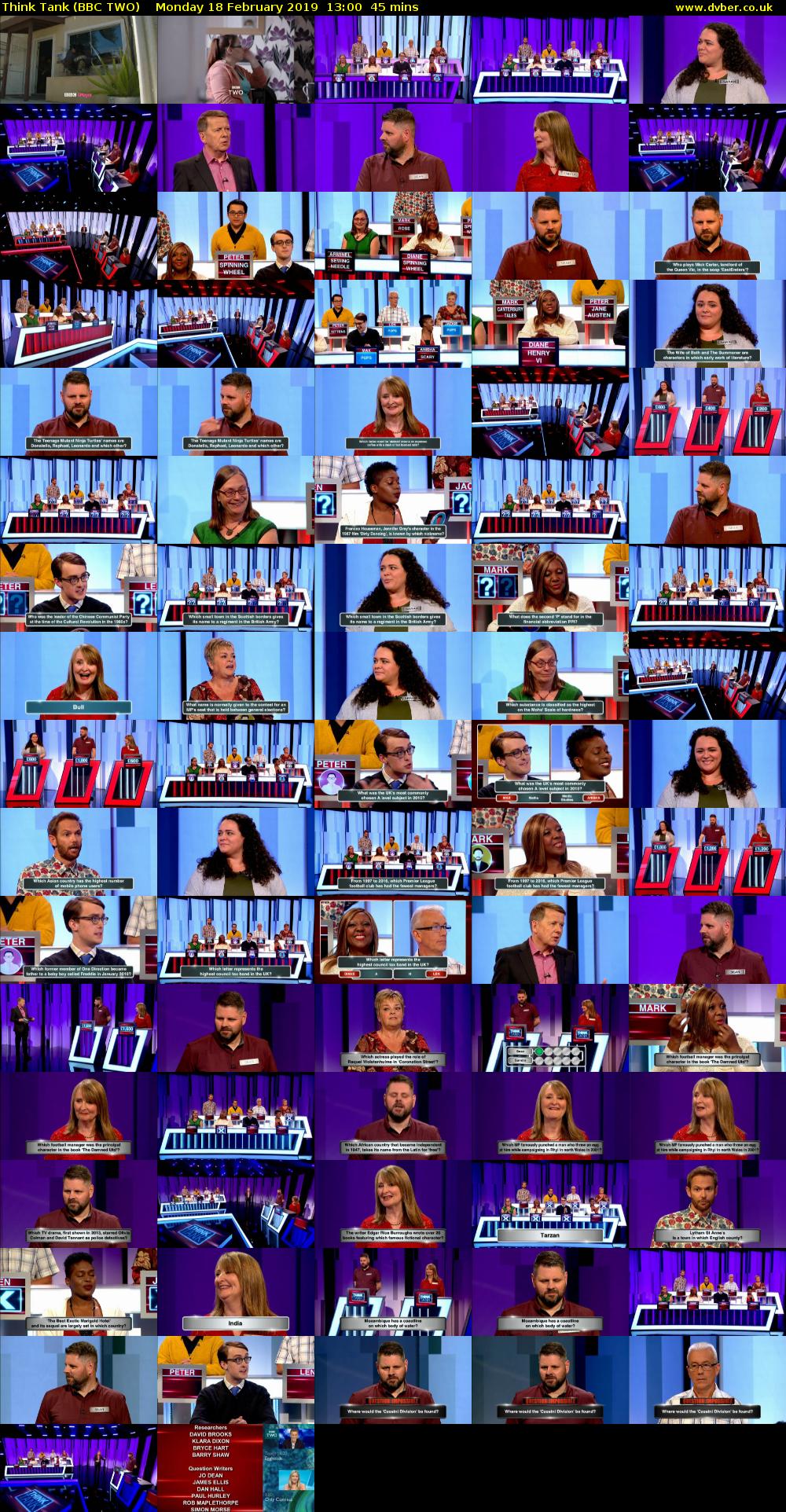 Think Tank (BBC TWO) Monday 18 February 2019 13:00 - 13:45