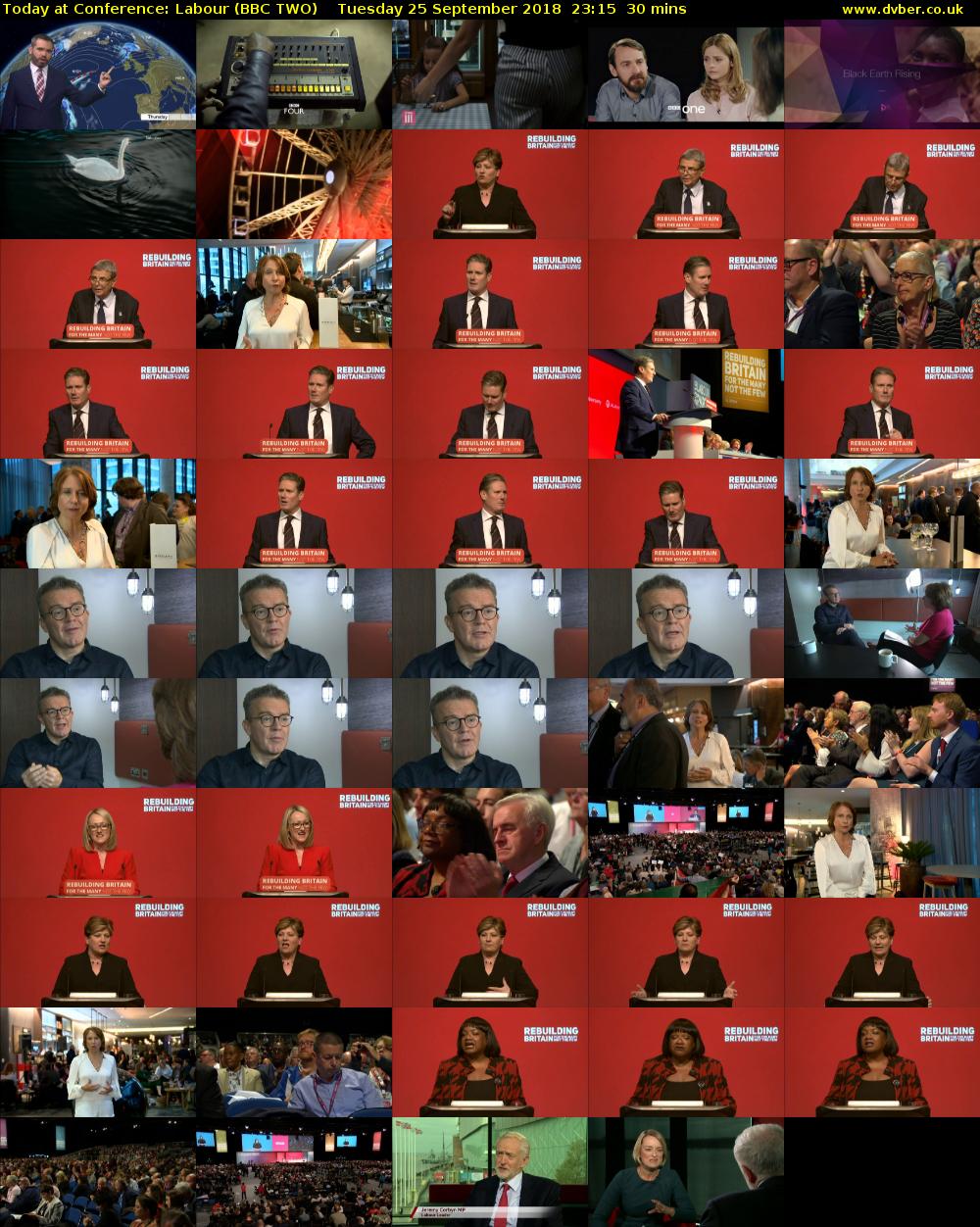 Today at Conference: Labour (BBC TWO) Tuesday 25 September 2018 23:15 - 23:45