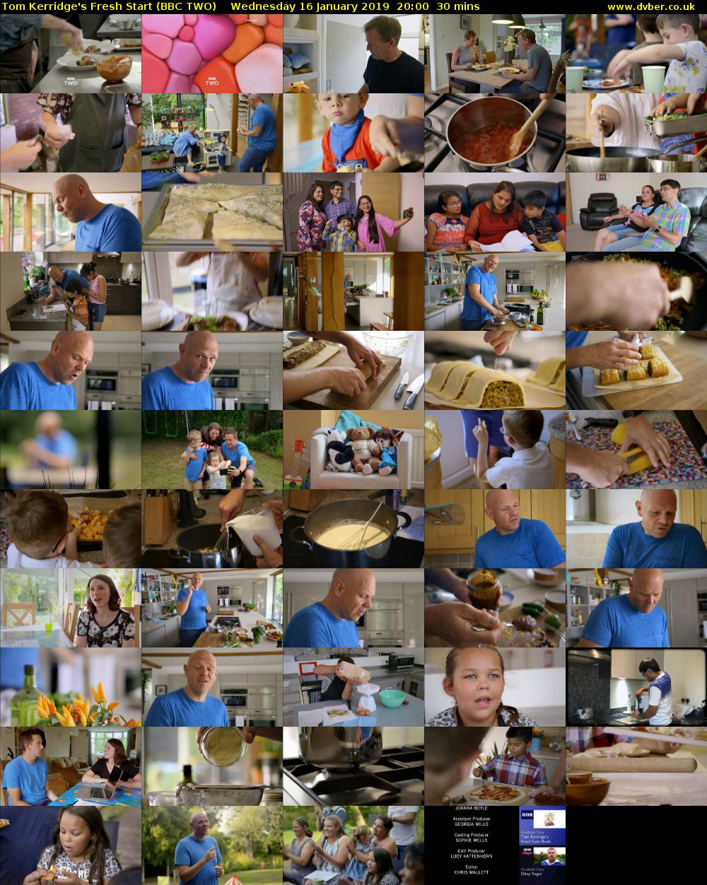 Tom Kerridge's Fresh Start (BBC TWO) Wednesday 16 January 2019 20:00 - 20:30