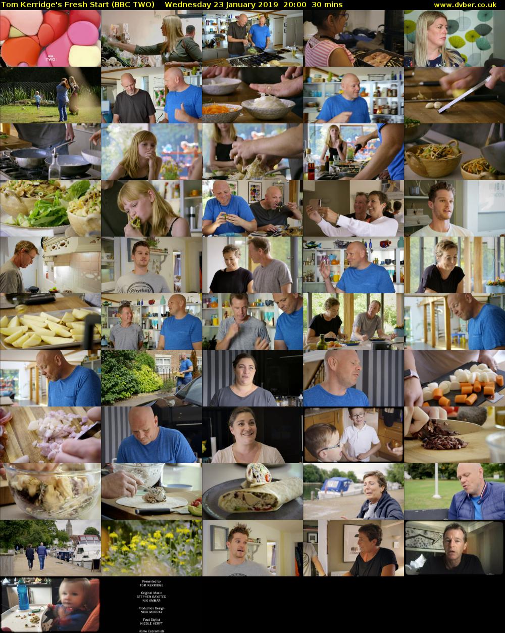 Tom Kerridge's Fresh Start (BBC TWO) Wednesday 23 January 2019 20:00 - 20:30