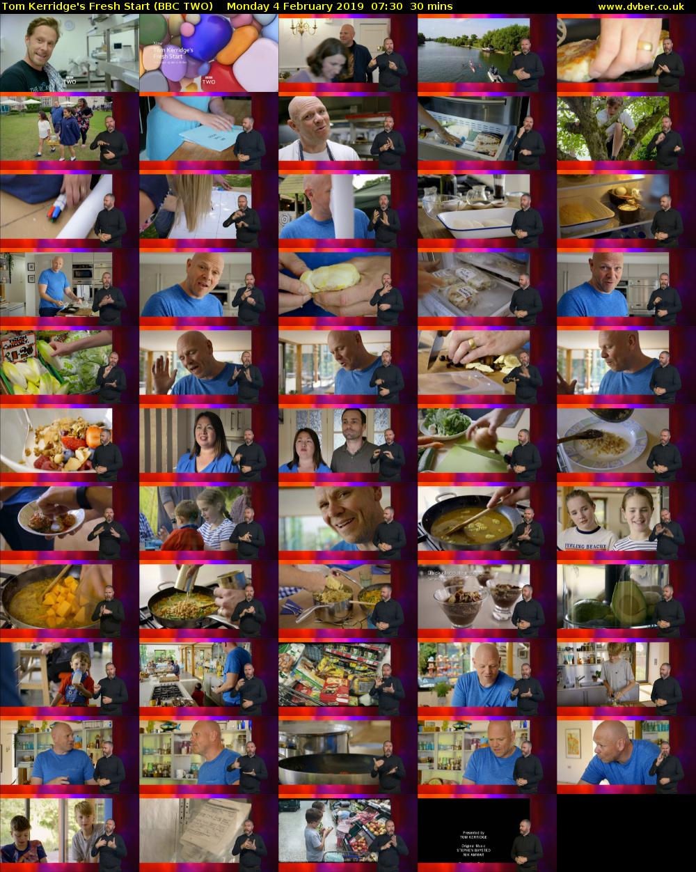 Tom Kerridge's Fresh Start (BBC TWO) Monday 4 February 2019 07:30 - 08:00