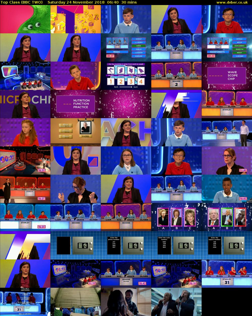 Top Class (BBC TWO) Saturday 24 November 2018 06:40 - 07:10