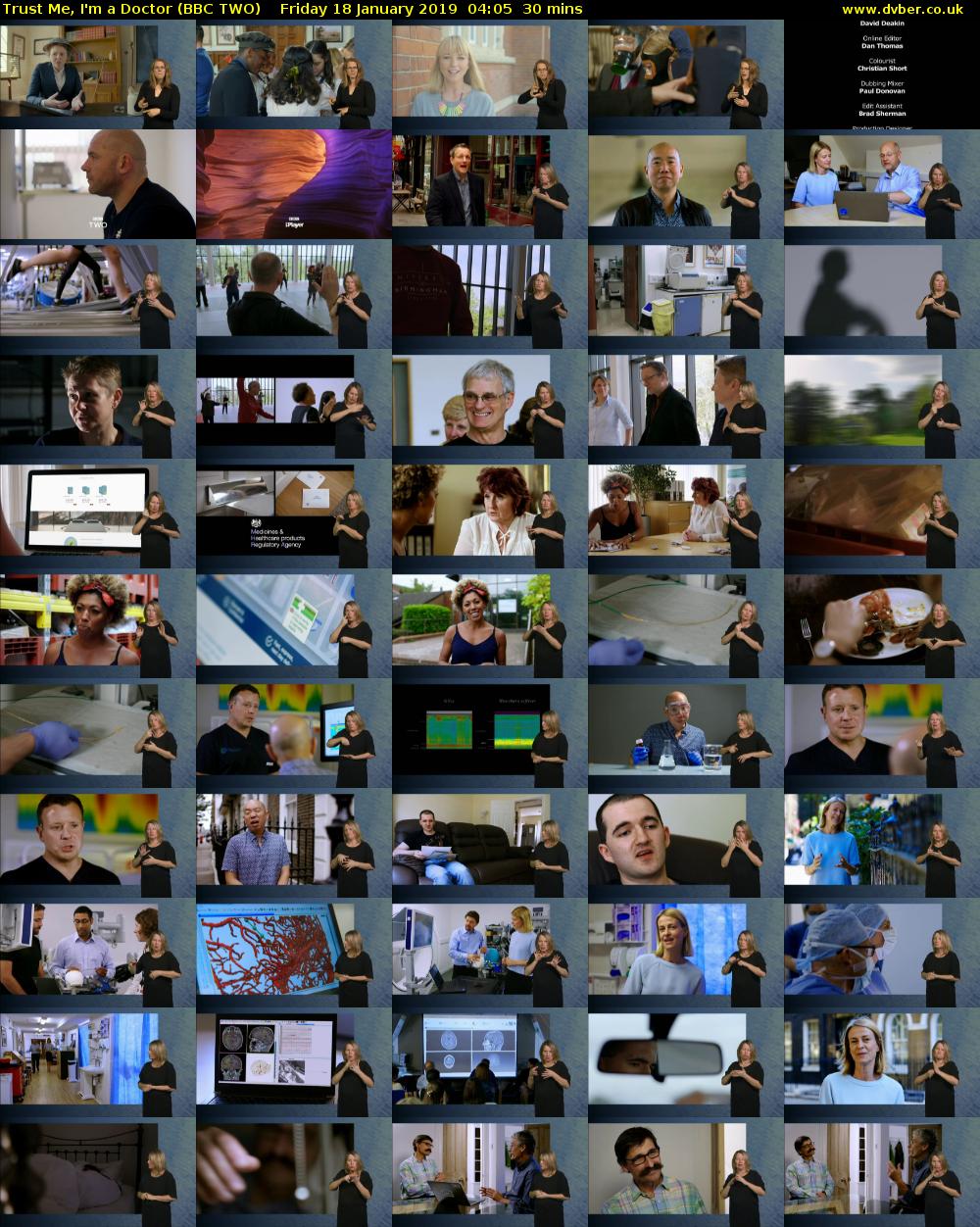 Trust Me, I'm a Doctor (BBC TWO) Friday 18 January 2019 04:05 - 04:35