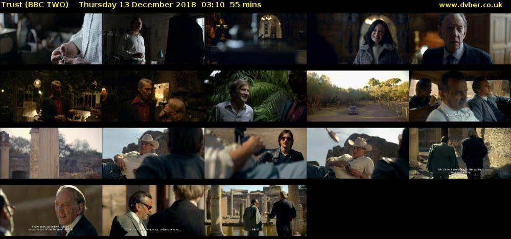 Trust (BBC TWO) Thursday 13 December 2018 03:10 - 04:05
