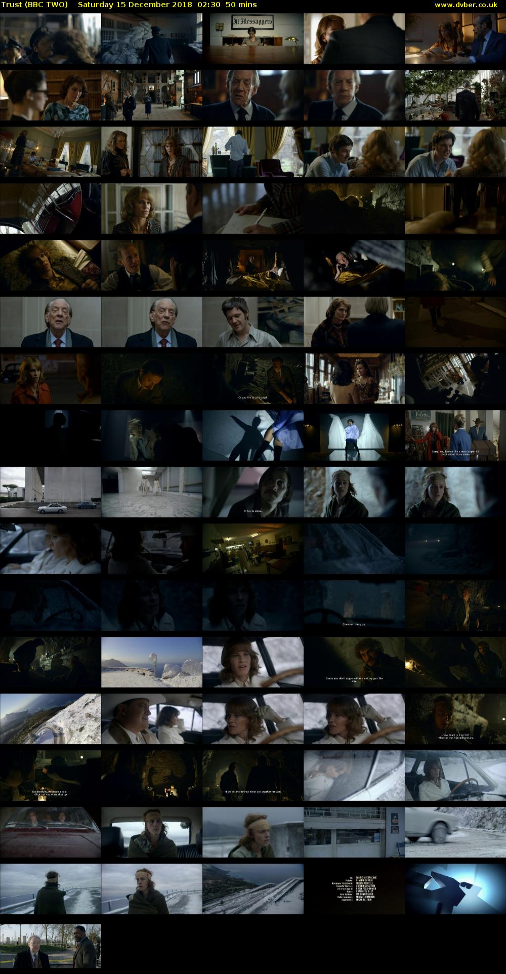 Trust (BBC TWO) Saturday 15 December 2018 02:30 - 03:20