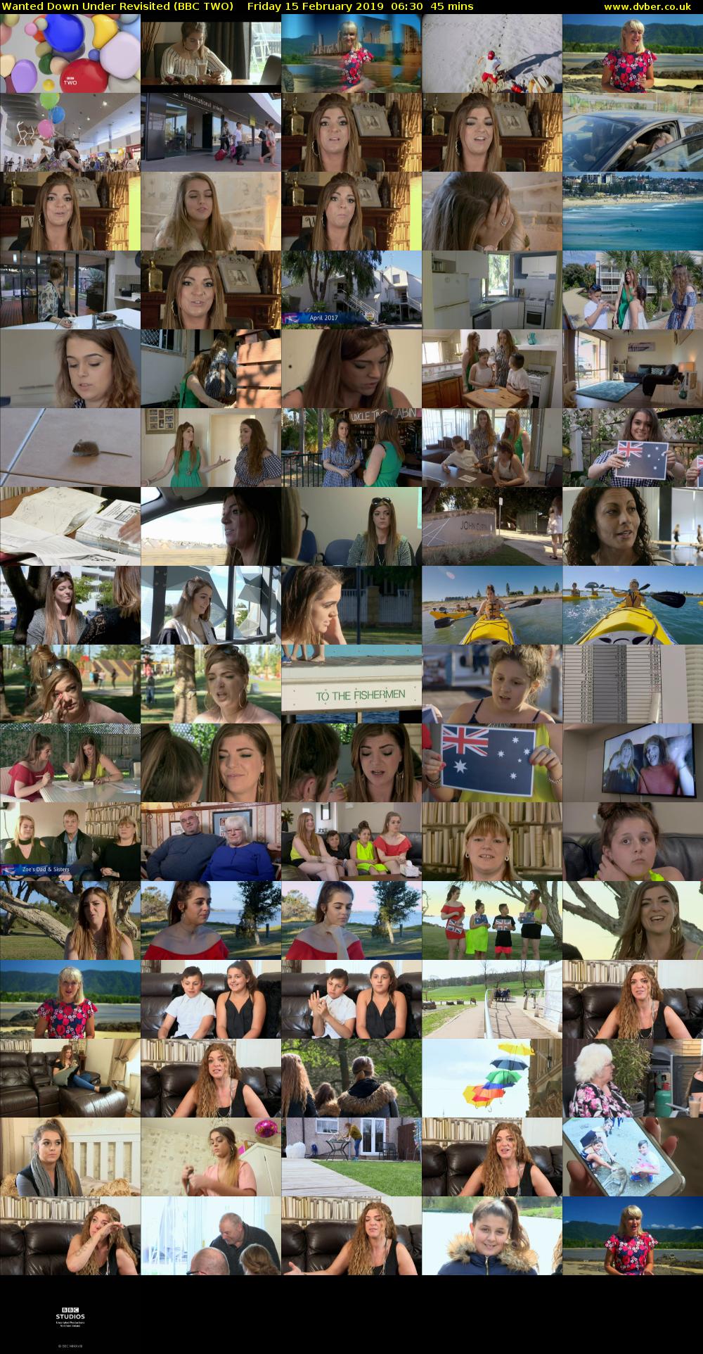 Wanted Down Under Revisited (BBC TWO) Friday 15 February 2019 06:30 - 07:15