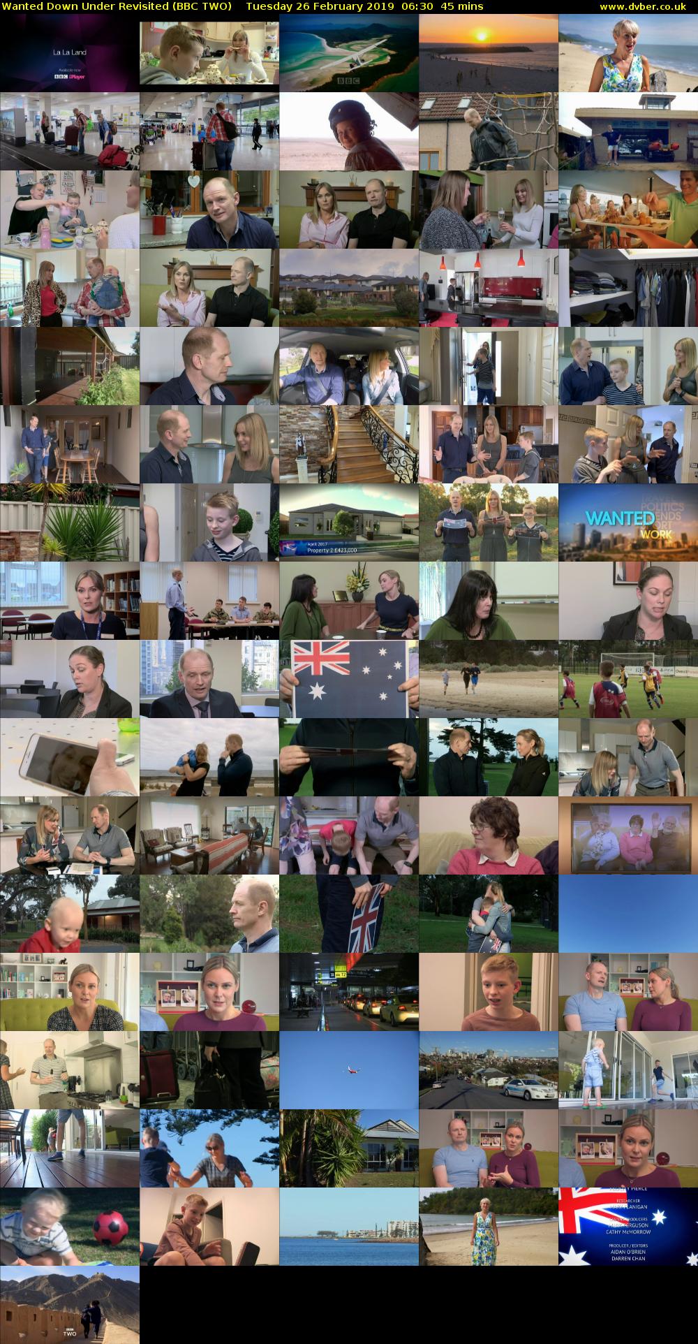 Wanted Down Under Revisited (BBC TWO) Tuesday 26 February 2019 06:30 - 07:15