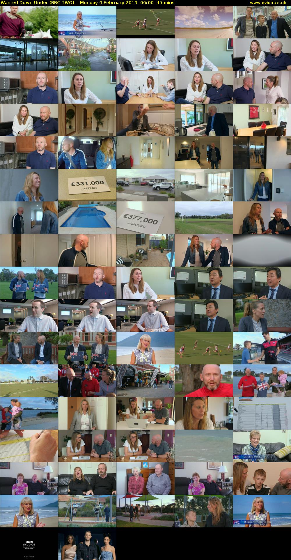 Wanted Down Under (BBC TWO) Monday 4 February 2019 06:00 - 06:45