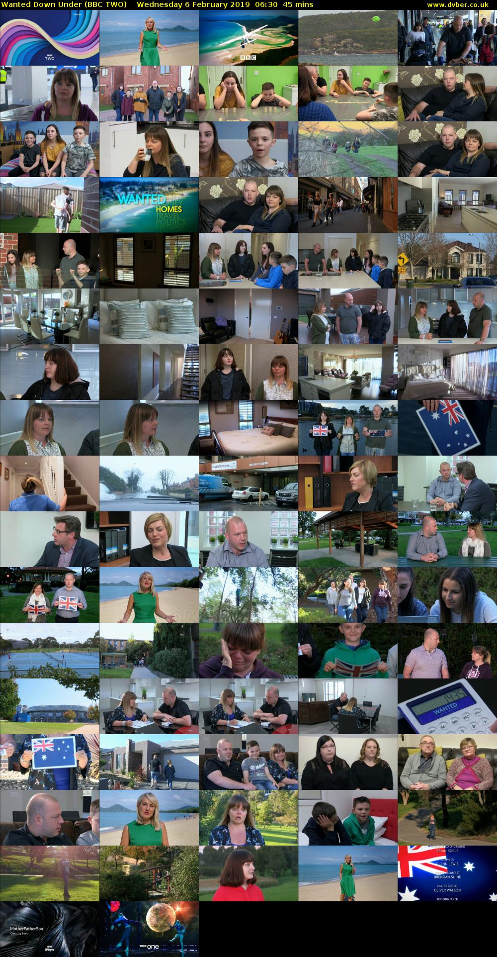 Wanted Down Under (BBC TWO) Wednesday 6 February 2019 06:30 - 07:15