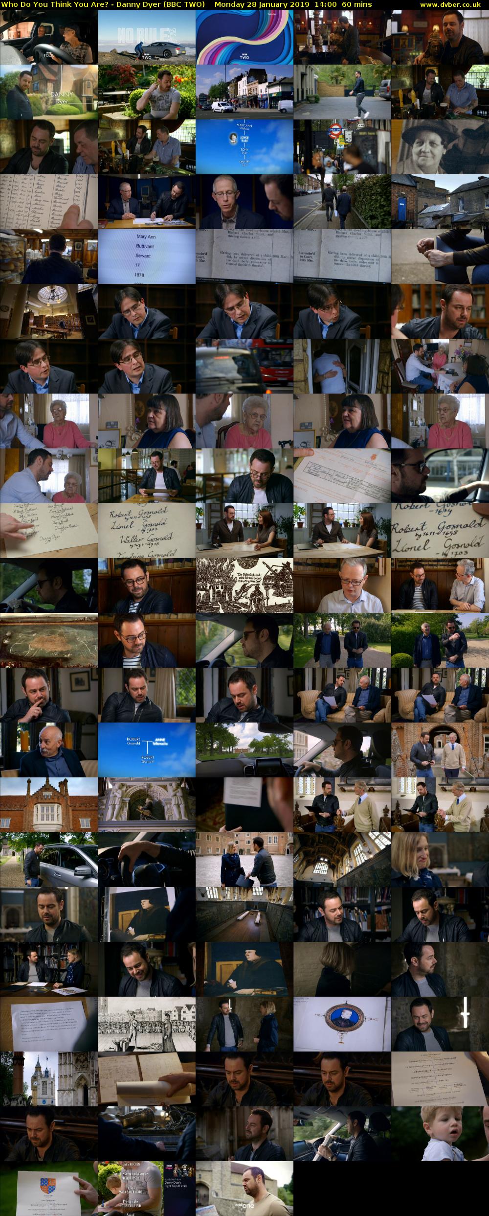 Who Do You Think You Are? - Danny Dyer (BBC TWO) Monday 28 January 2019 14:00 - 15:00