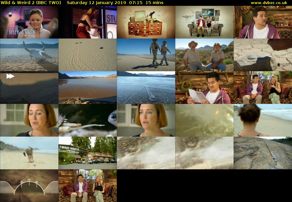 Wild & Weird 2 (BBC TWO) Saturday 12 January 2019 07:15 - 07:30