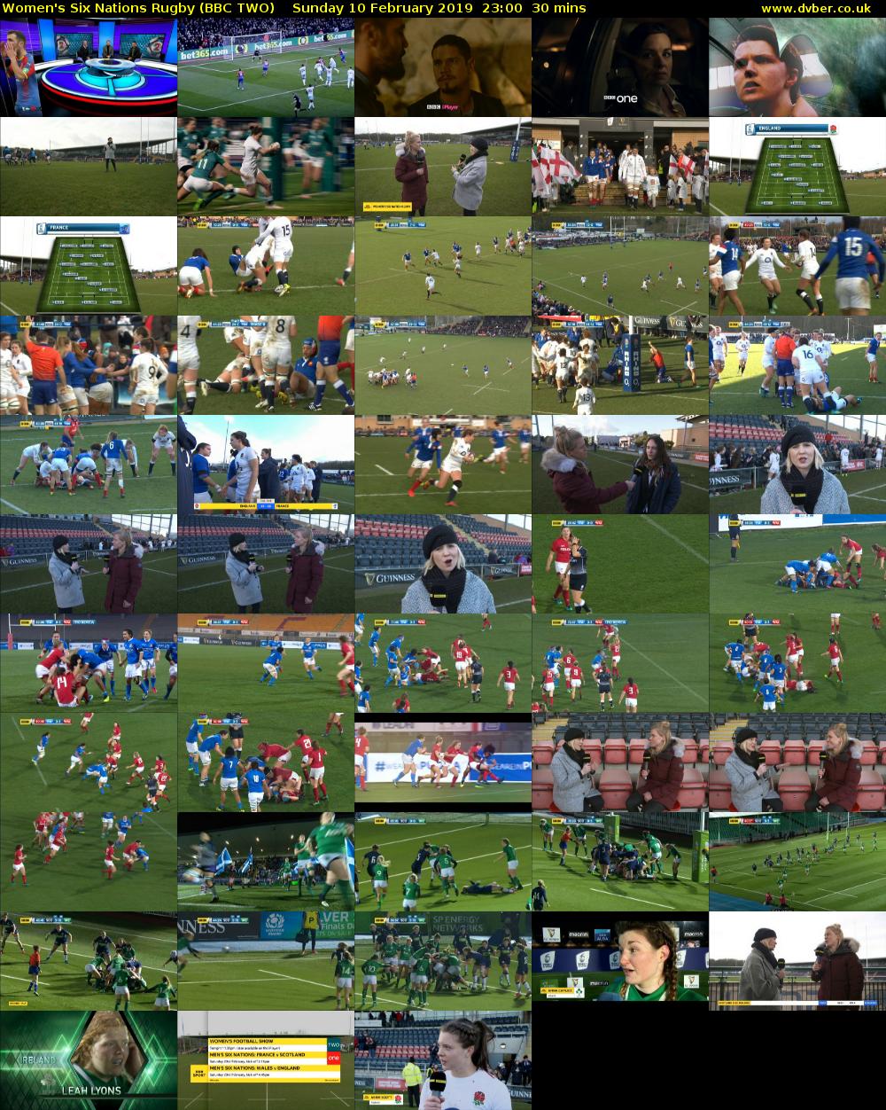 Women's Six Nations Rugby (BBC TWO) Sunday 10 February 2019 23:00 - 23:30