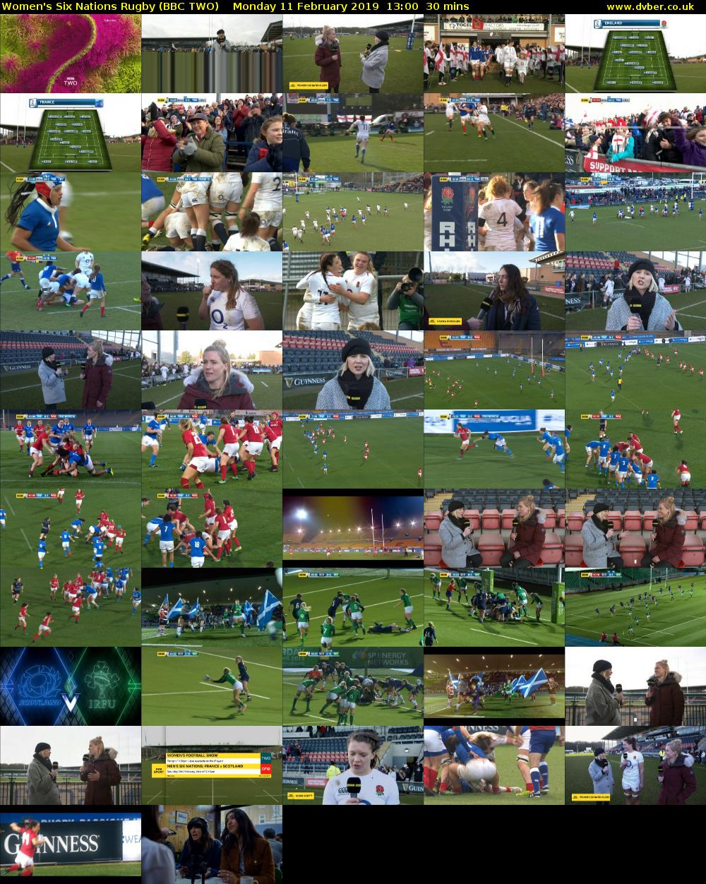 Women's Six Nations Rugby (BBC TWO) Monday 11 February 2019 13:00 - 13:30