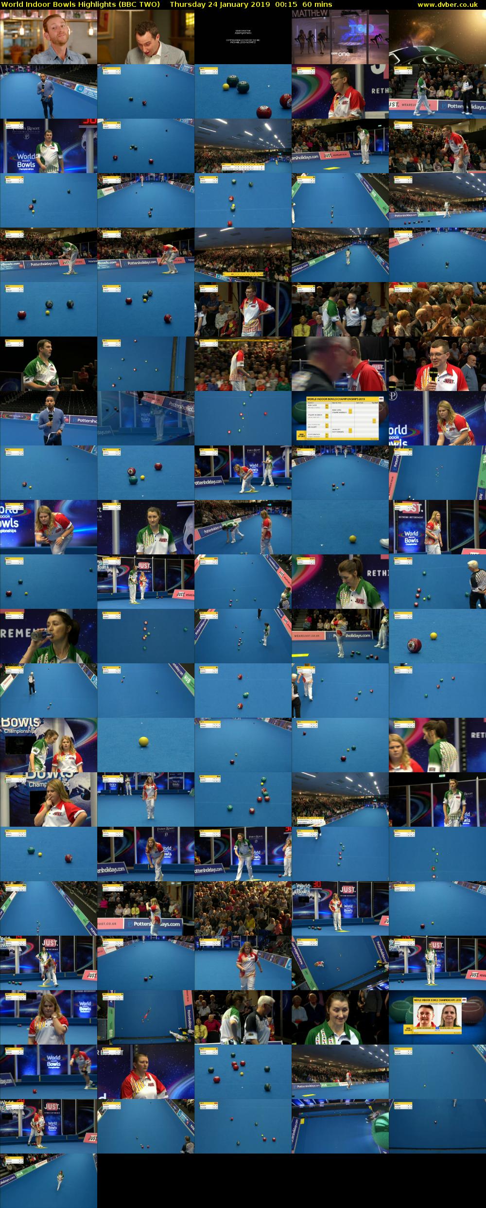 World Indoor Bowls Highlights (BBC TWO) Thursday 24 January 2019 00:15 - 01:15