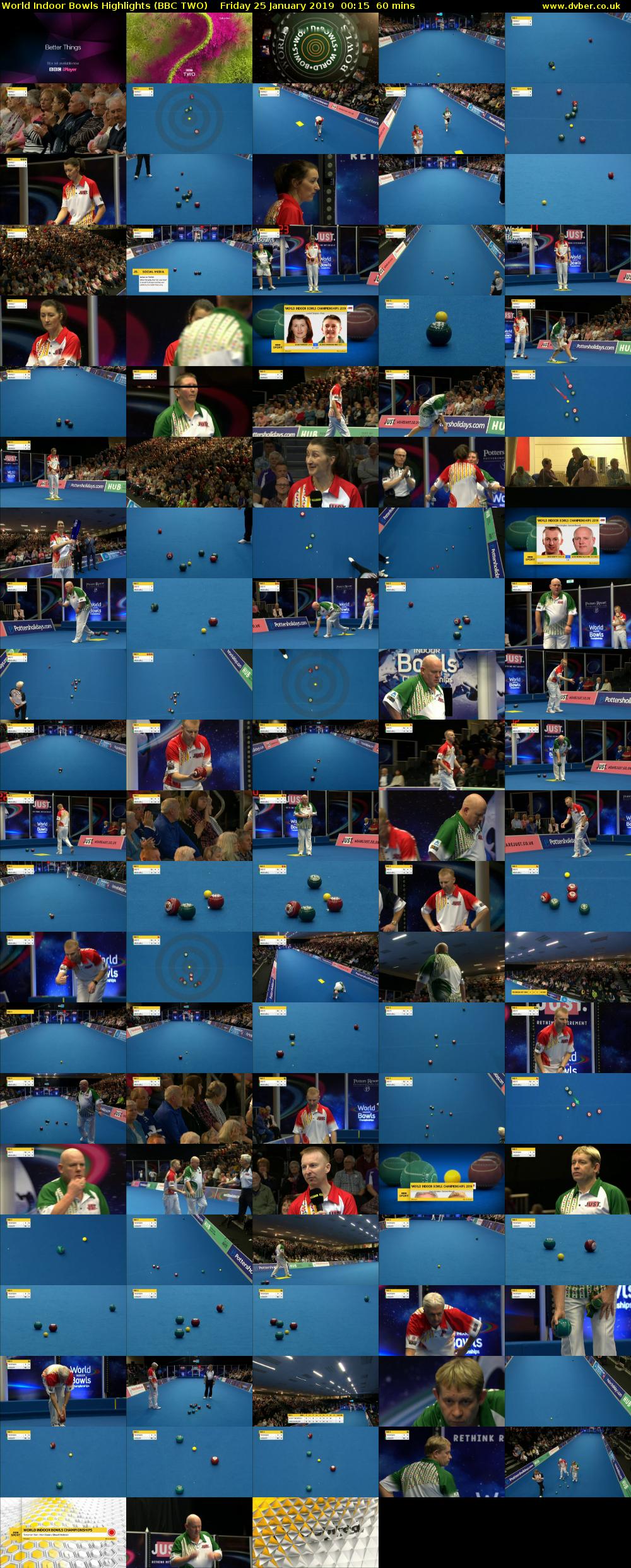 World Indoor Bowls Highlights (BBC TWO) Friday 25 January 2019 00:15 - 01:15