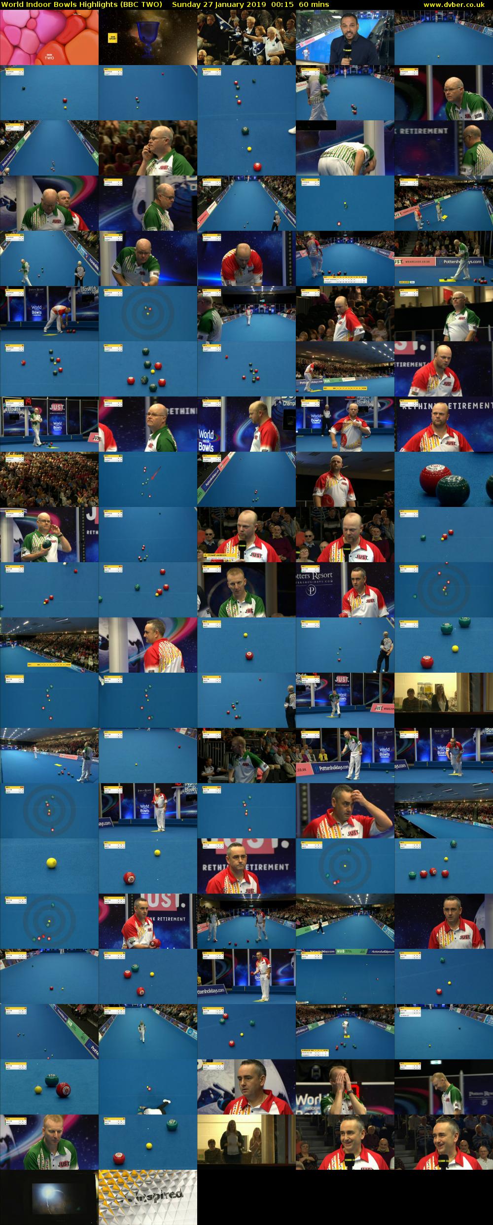 World Indoor Bowls Highlights (BBC TWO) Sunday 27 January 2019 00:15 - 01:15