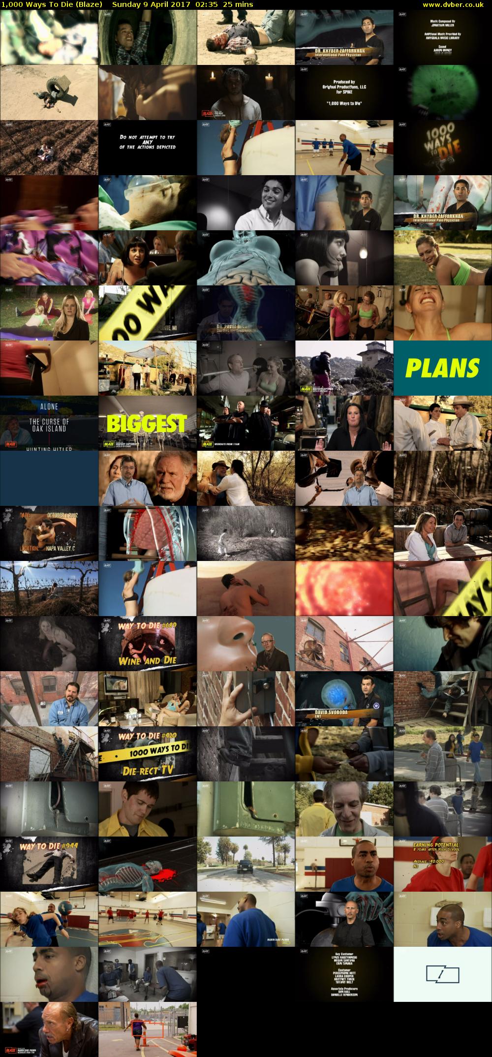 1,000 Ways To Die (Blaze) Sunday 9 April 2017 02:35 - 03:00