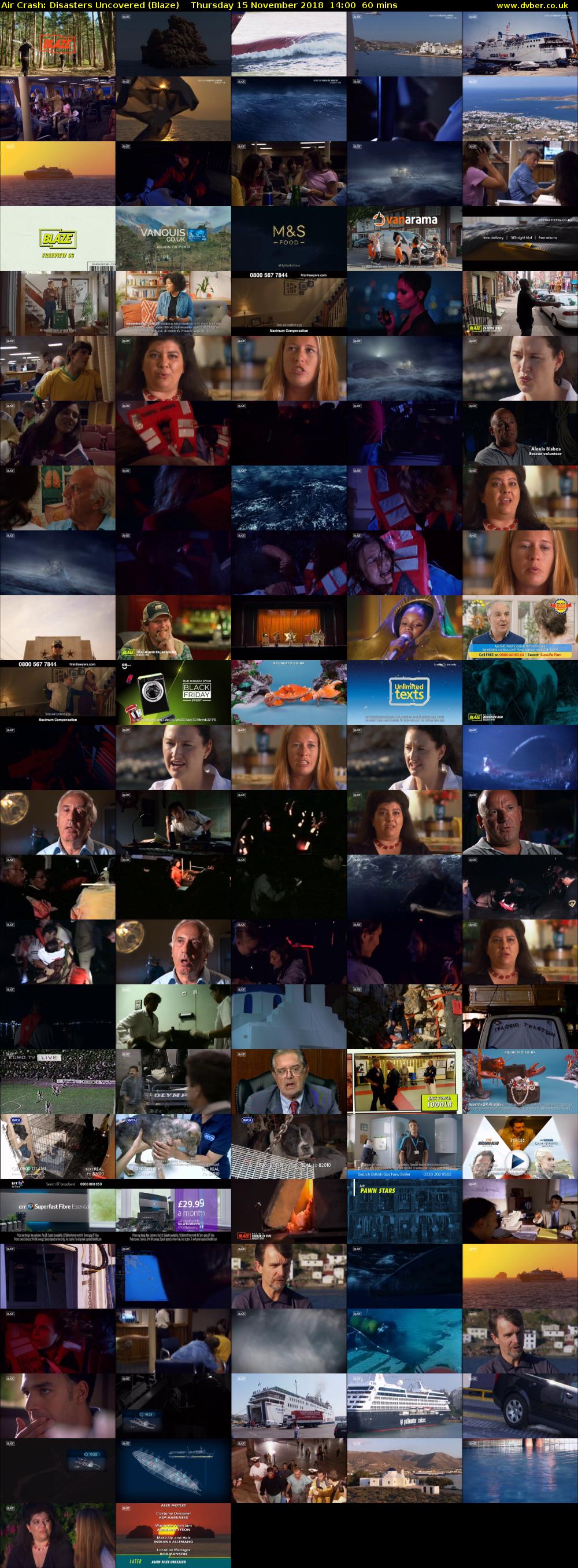 Air Crash: Disasters Uncovered (Blaze) Thursday 15 November 2018 14:00 - 15:00