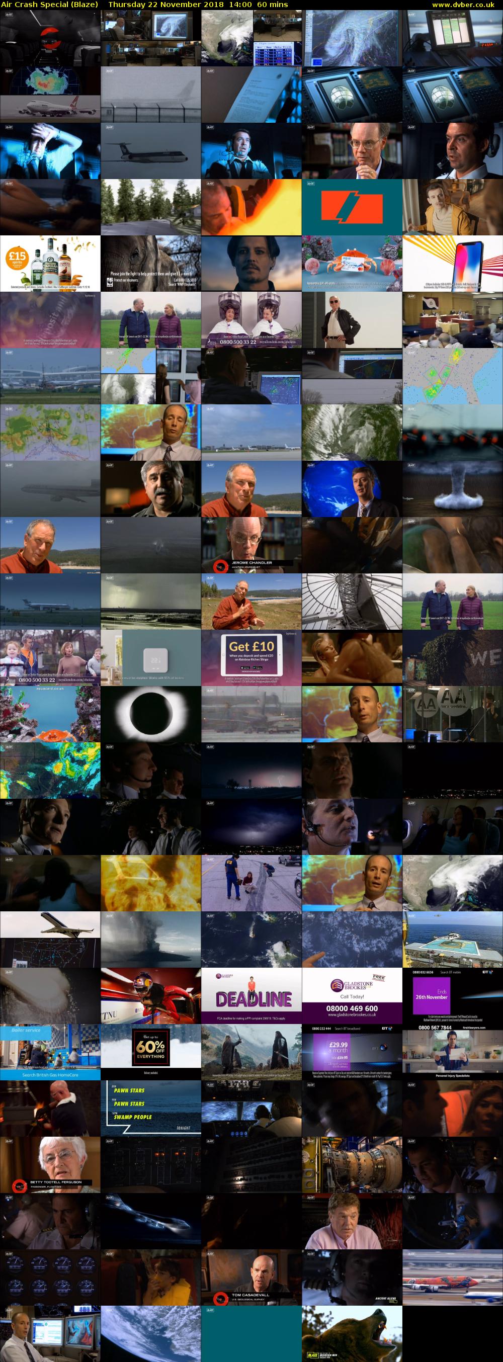 Air Crash Special (Blaze) Thursday 22 November 2018 14:00 - 15:00