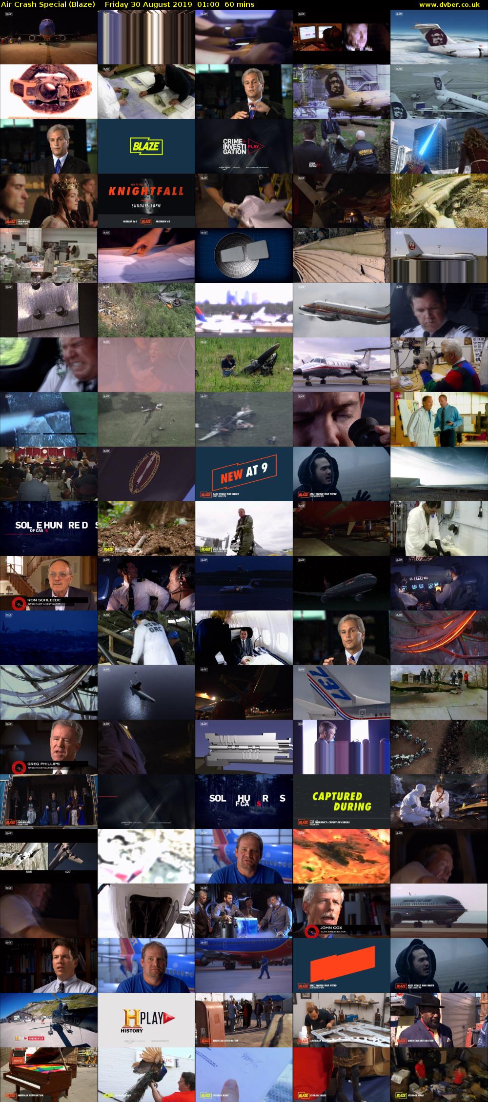 Air Crash Special (Blaze) Friday 30 August 2019 01:00 - 02:00