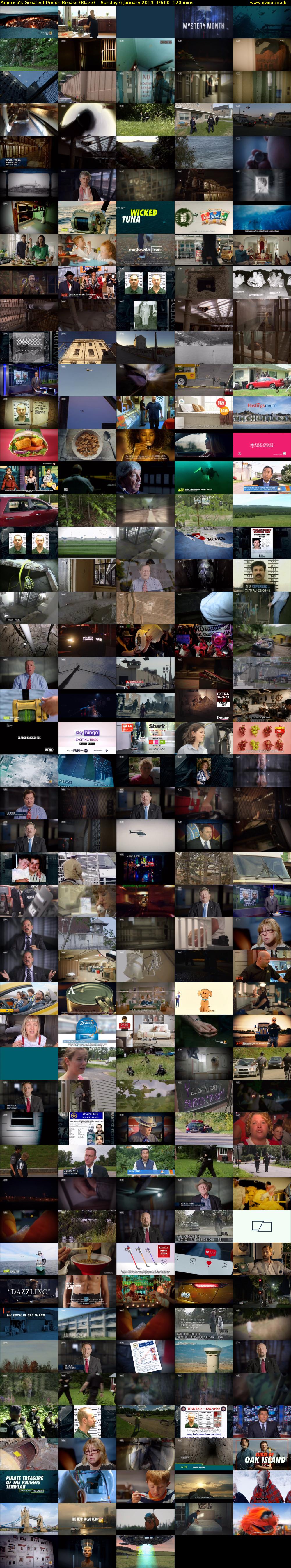 America's Greatest Prison Breaks (Blaze) Sunday 6 January 2019 19:00 - 21:00