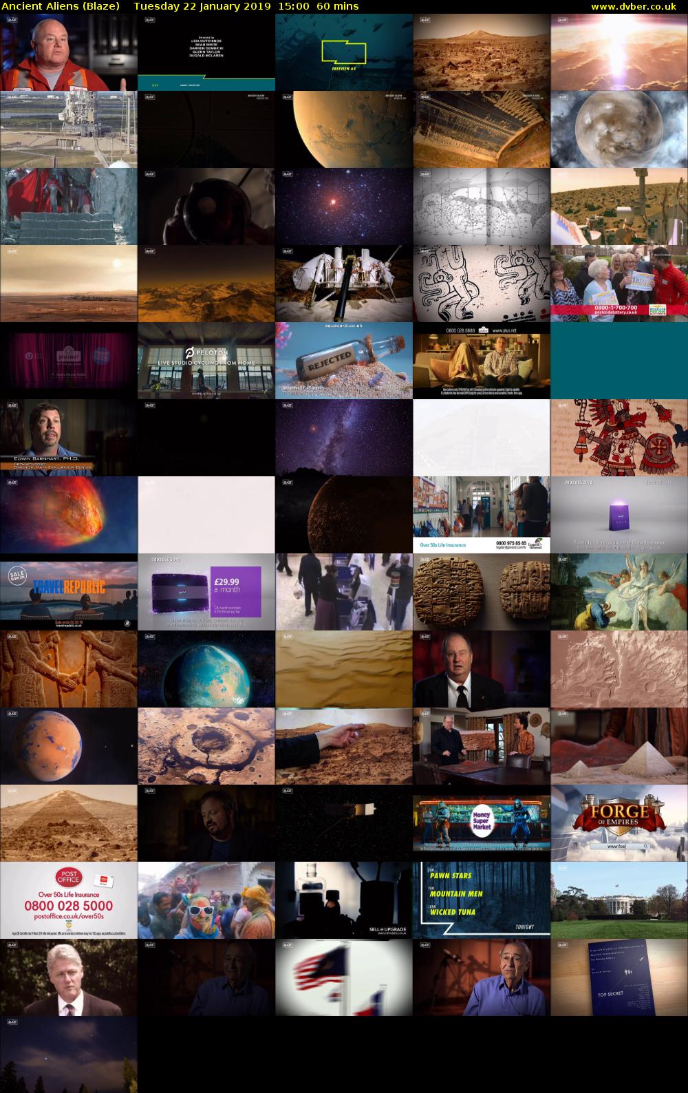 Ancient Aliens (Blaze) Tuesday 22 January 2019 15:00 - 16:00