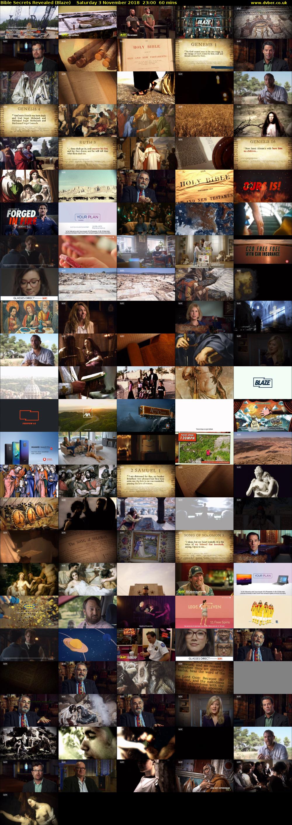 Bible Secrets Revealed (Blaze) Saturday 3 November 2018 23:00 - 00:00