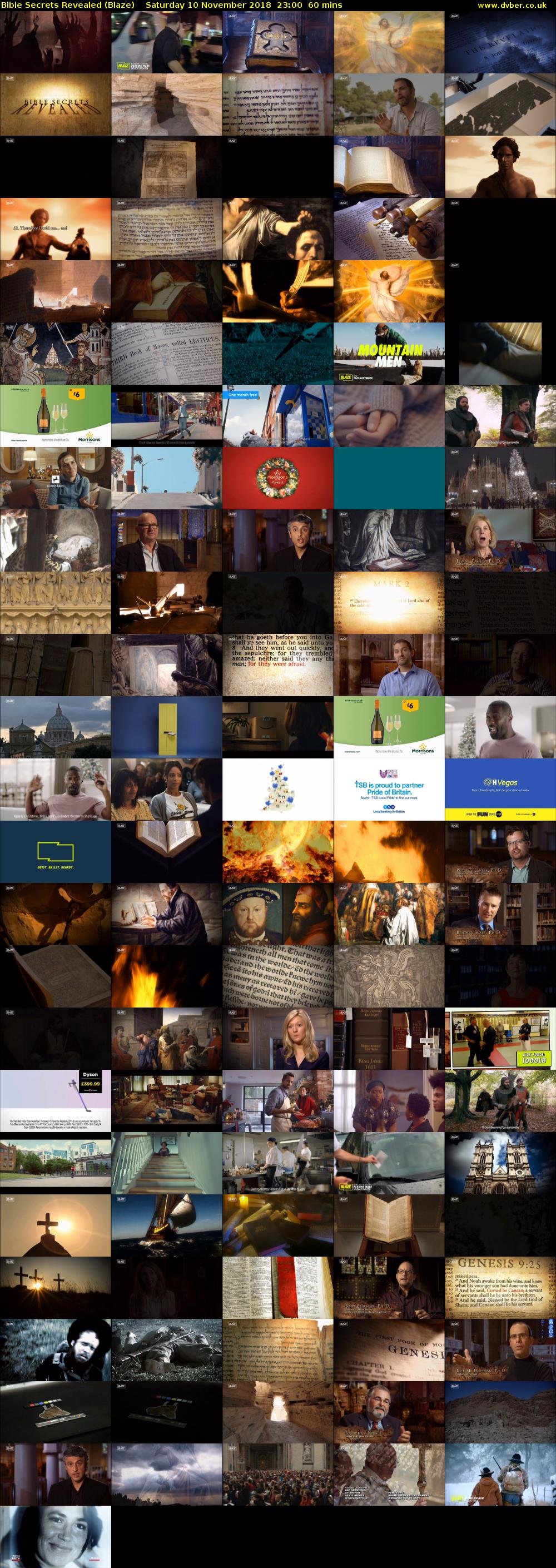 Bible Secrets Revealed (Blaze) Saturday 10 November 2018 23:00 - 00:00