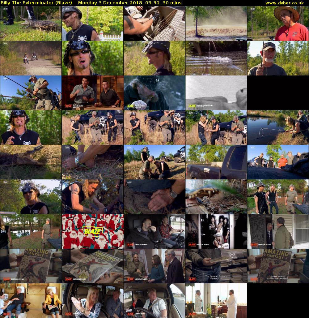 Billy The Exterminator (Blaze) Monday 3 December 2018 05:30 - 06:00