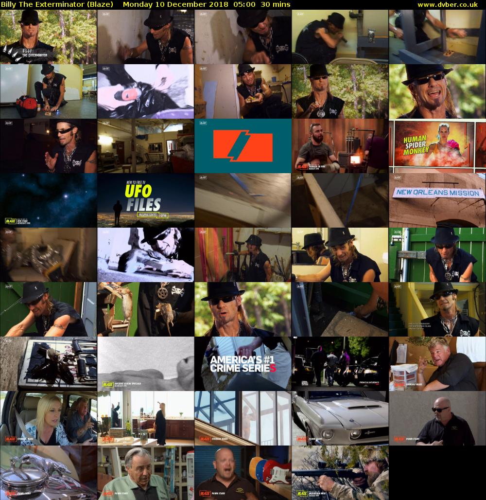 Billy The Exterminator (Blaze) Monday 10 December 2018 05:00 - 05:30