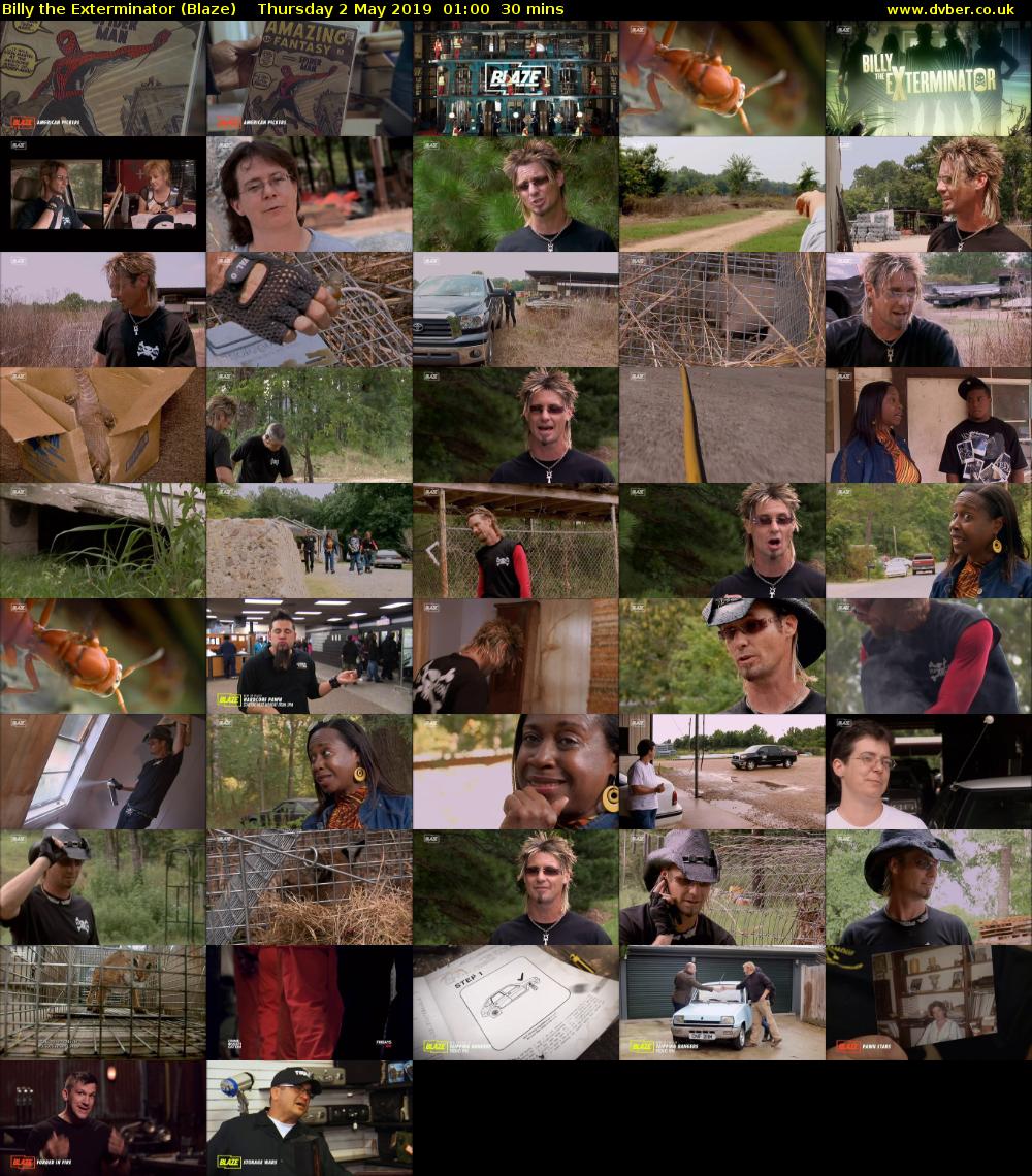 Billy the Exterminator (Blaze) Thursday 2 May 2019 01:00 - 01:30