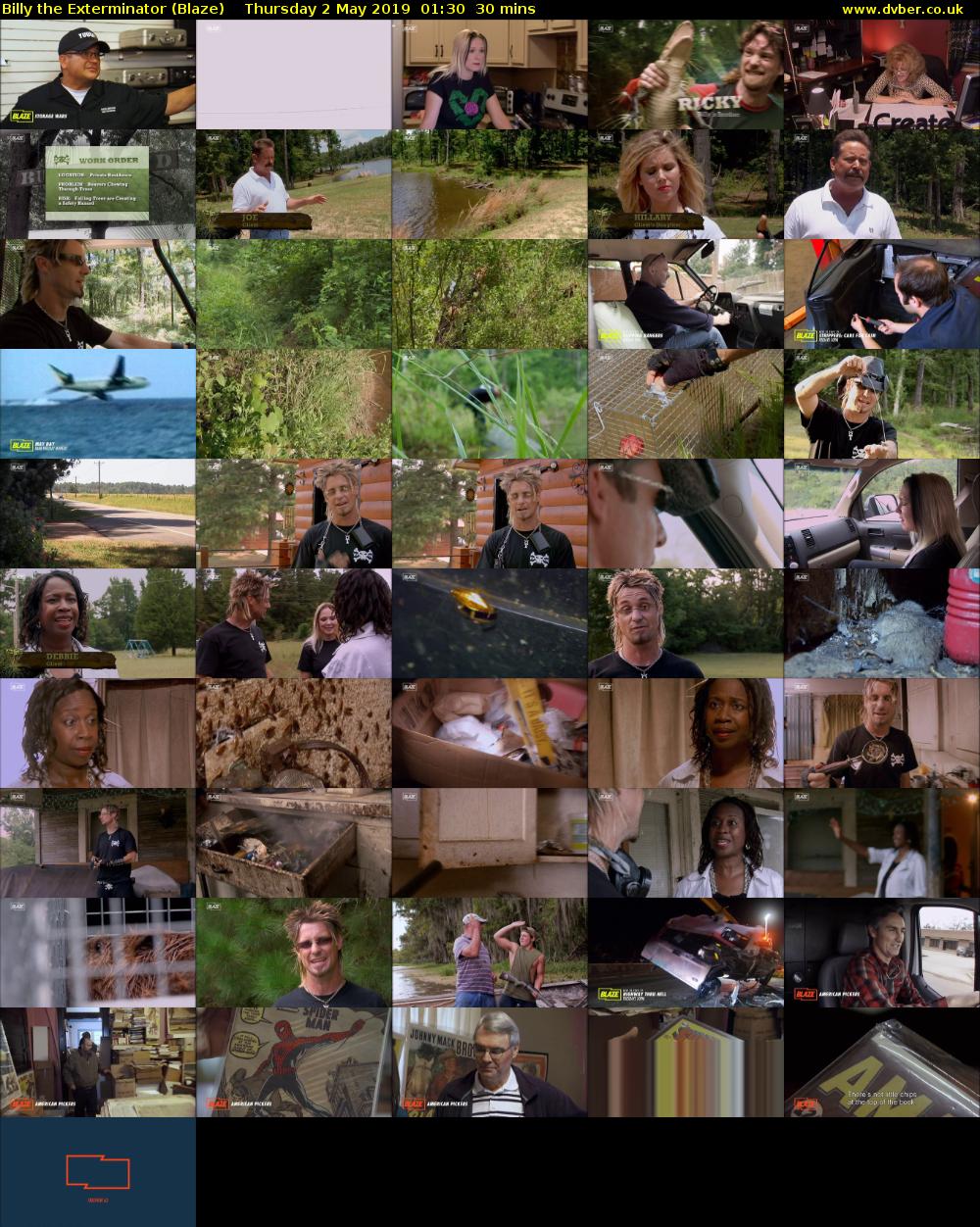 Billy the Exterminator (Blaze) Thursday 2 May 2019 01:30 - 02:00