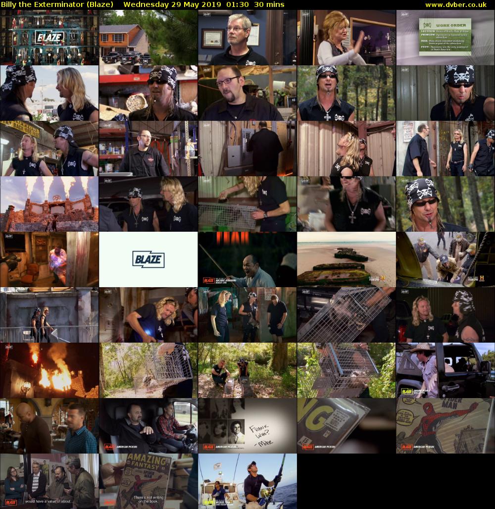 Billy the Exterminator (Blaze) Wednesday 29 May 2019 01:30 - 02:00